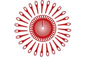 NATURAS BOUQUTIS 120 Pezzi Lame per Tagliaerba, Rosso Lame di Ricambio in Plastica, Lame Ricambio Tagliabordi Coltello Tagliaerba, Lame Tosaerba Sostituzione, Lame Plastica per Decespugliatori Tagliaerba da Giardino