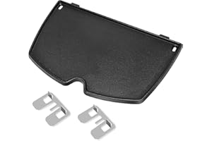 Denmay 6559 38.9 x 27.5 cm Grill Parts Cast Iron Griddle Pan Plate for Weber Q200, Q220, Q240, Q260, Q2000, Q2200, Q2400 Series Gas Grills Accessories, Plancha for bbq