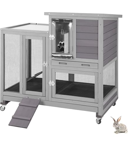 Konijnenhok - Konijnenren - Modulaire Kooi Voor Knaagdier - 144 X 74 X 47 Cm Semi Transparante Panelen Ren Voor Kleine Huisdieren Cavia Hamster