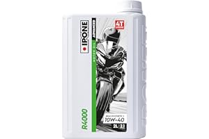 IPONE - Huile Moto 4 Temps 10W40 R4000 RS - Semi-Synthétique -Protection Optimale du Moteur - Résistance Exceptionnelle à l'usure - Anti-corrosion - Anti-oxydation - Bidon 2L