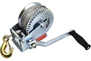 AB TOOLS Treuil Manuel pour bateau/voiture remorque 1200lb complet avec 20m de câble TE141