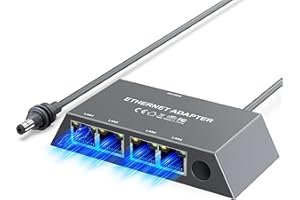 4-Port Ethernet Adapter for Starlink Gen 3 / Starlink Mini - Gigabit LAN (1Gbps) for Wired External Networks - Connect 4 Devices Simultaneously