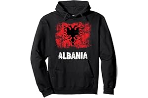 PATRIOTIC ALBANIAN T-SHIRT CO. Albanian Patriot Albania Independence Day Albanian Flag Pullover Hoodie