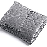 Anjee Removable Duvet Cover Weighted Blankets Inner Layer to Keep Clean Just Cover Ultra-Soft Easy Care Grey Crossing 60 x 80