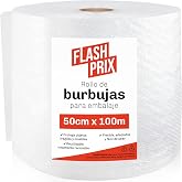 FLASHPRIX Bubble Wrap Plastic Roll Packaging, 50 cm Width and 100 m Length, Bubble Wrap Perfect for Moving, Packaging and Shi