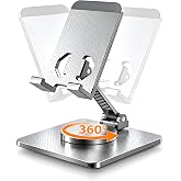 Metal Katlanabilir Masa&uuml;st&uuml; Telefon Tutucu ve Tablet Standı 360 Derece D&ouml;nen Ayarlanabilir Stand