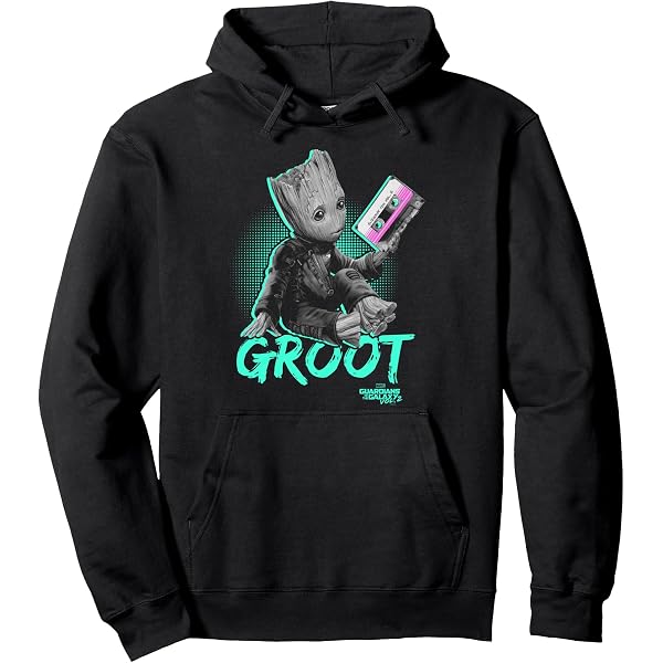 Sweat à Capuche Marvel Gardiens De La Galaxie Groot - Produit Officiel, Coupe Classique 241g