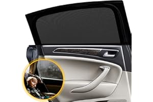 Atuoxing 2 Stück Sonnenschutz Auto Baby, Universal Autofenster Sonnenblende Kinder mit UV Schutz, Dehnbar Sonnenschutz Auto Seitenfenster Schutz der Privatsphäre