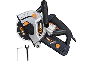 MAXXT Scanalatore per Muro, Profondità 50mm, giri min. 9000,Sega Elettrica Efficiente 125MM, Scanalatore per Tracce Muro 1700W, Per Tagliare Piastrelle, Metallo Morbido e Legno