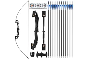 ‎REAWOW REAWOW Pfeil und Bogen Erwachsene 30lbs Recurvebogen Set für Anfänger Bogenschießen Sportbogen Rechte Hand/Beidhändig mit Bogenschießen Zubehör