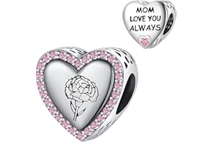 TCZNAF Ciondolo Famiglia Mamma Amore Charm Pendant Compatibile per Bracciali Europei Festa della Mamma Gifts da donna