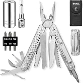 SHALL Multi-purpose tool, 18 in 1 multitool pliers with screwdriver tip and universal socket, suitable for camping, fishing,