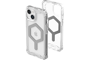 URBAN ARMOR GEAR UAG - Funda Compatible con iPhone 15 Plus de 6.7 Pulgadas Plyo Ice/Silver Imán Integrado Compatible con MagSafe Carga, Resistente, antiamarilleamiento, Transparente, Cubierta