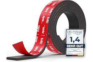 DANJOY® Premium Magnetic Tape Self-Adhesive Strong (1 m) Extra Wide Magnetic Strip with Extremely Strong 3M VHB Adhesive for Knives, Whiteboard, Tools