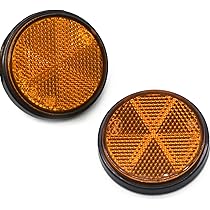 EMARK/CCC 2 Riflettori Rotondi Bianchi – Vite Per Rimorchio, Vialetto, Cassetta Postale – Diametro 8 Cm (3.14”)