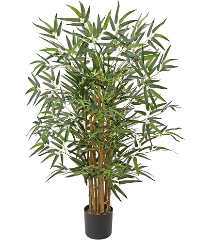 Amazon.de: artplants.de Deko Bambus Busch Daya, 3840 kleine Bltter, 220cm  - hochwertiger Kunstbambus - Knstlicher Bambus