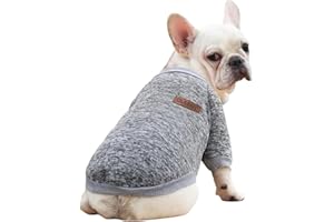 Ducomi Classic Sweat-Shirt avec Poignets et Col Elastiqués en Coton Polaire pour Chiens et Chats - Disponible dans Toutes Les Tailles et Couleurs Mélangées (Grey, XL)