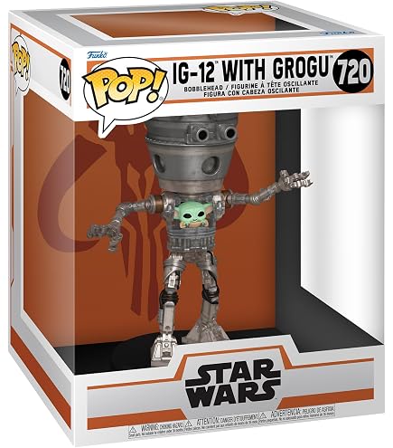 Funko POP! Rides Deluxe : Mandalorian Sur Speeder Avec Grogu - Figurine Collector Star Wars The Mandalorian - Édition Spéciale - 12