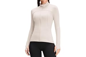 QUEENIEKE Womens Sports Jacket Turtleneck Slim Fit Full-Zip Running Top
