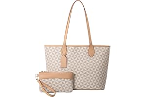 JANZORE Handtasche Damen Tasche Tote Bag Umhängetasche Schultertaschen Henkeltaschen Handbags Fashion Leder Taschen Mit Geldbörse 2pcs Set