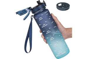 GOPPUS Sportowa butelka na napoje, tritan bez BPA, szczelna, sportowa, na rower, kemping, jogę, siłownię (1 butelka)