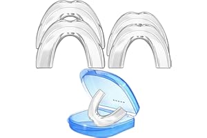 SSKHE 4 sztuki chroni zęby molowe, bruksizm i ugryzienie zębów z etui podróżnym 2 rodzaje ochrony, zęby do spania