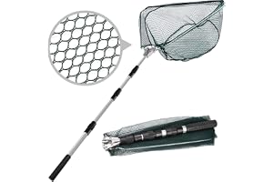 HEYOMART Fishing Landing Net Telescope Foldable Collapsible Extensible for Bird Fish Catch Release Lightweight Portable Alumi