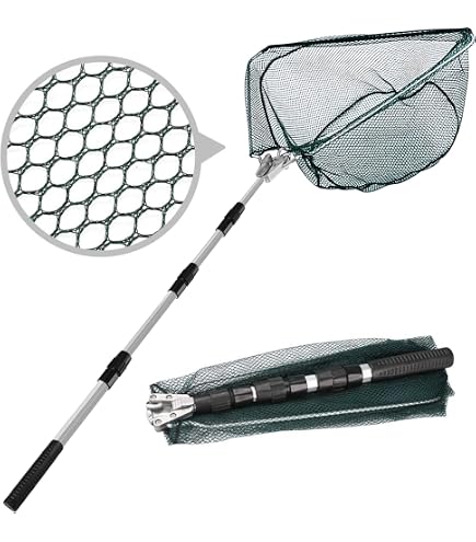 Abu Garcia Fishing Landing Net Rubber Compact Folding Game Nets 40 105 cm  Telescopic Saltwater : Amazon.co.uk: Sports & Outdoors