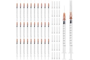 30 stycken 1 ml sprutor, plastsprutor med lock, oberoende sigillförpackning, minsta skala 0,01 ml, för utfodring av djur, vät