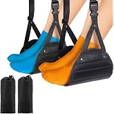 Tyseoome U&ccedil;ak Travel-Essentials 2'li Paket, Bellek K&ouml;p&uuml;ğ&uuml; ile U&ccedil;ak Ayak Hamağı,Taşınabilir Uzunluk Ayarlanabilir Ayaklarınızı