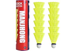 MANJHONG Nylon Badminton Shuttlecocks, Great Flight & Balance, Durable Shuttlecocks for Indoor Outdoor Sports Playing