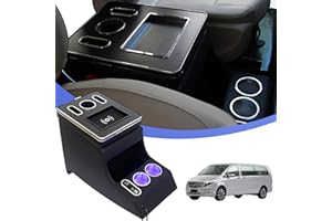 AKYKE Auto armlehne Box mittelkonsole Aufbewahrungsbox Vito zubehör mit Wireless Charging Für Benz Vito W447 2014-2025 (01,black)