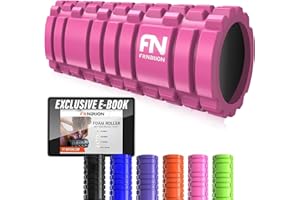 Le rouleau de massage en mousse Fit Nation (et son livre d’exercices), creux ultra-léger pour soulager les douleurs, idéal pour athlètes coureurs, cyclistes & footballeurs