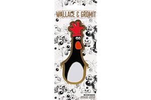 Half Moon Bay Feathers McGraw Metal Bookmark | Wallace and Gromit Book Mark & Wallace and Gromit Merchandise | Wallace and Gromit The Wrong Trousers Book Markers for Women | Wallace and Gromit Gifts