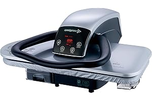 Speedypress Dampfbügelpresse 71HD, silberfarben, robust, professionell, 68 cm (+ kostenloser Bügelaufsatz, Antikalk-Wasserfilter, Ersatzbezug und Schaumstoffunterfilz)