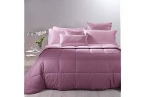 Caleffi 9132, Cotone Bicolor Trapunta per Singolo Letto, Orchidea