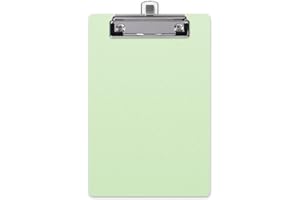 Piasoenc Wood Clipboards, Recycled Hardboard Clipboards, Green Clipboard for Office, School, Teacher, A5 Standard Size 6" x 9", Paper Clip Holder, Document Holder, Writing Board with Pen Holder