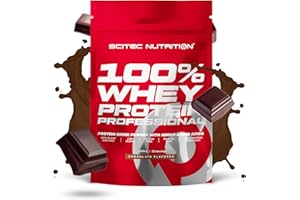 ‎SCITEC NUTRITION Scitec Nutrition 100% Whey Protein Professional - Wzbogacony o dodatkowe aminokwasy i enzymy trawienne - Bezglutenowy - Bez oleju palmowego, 1000 g, Czekoladowy
