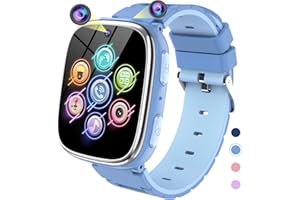 Ucani Smartwatch Bambini - Orologio Telefono per Ragazzi con Chiamata SOS Giochi Contapassi Musica Fotocamera Torcia Sveglia Audiolibri, Kids Smart Watch Intelligente per Bimbi 3-12 Anni Regalo (Blu)
