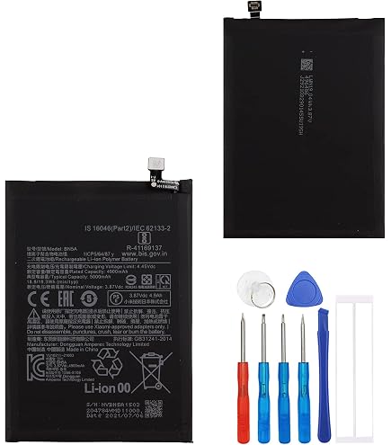 OH-BOX Batterie BN59 4900 MAh Compatible Xiaomi Redmi Note 10 / Note 10S (M2101K7AI, M2101K7BNY…)