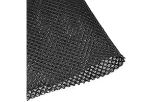 sourcing map Panno per griglia in rete per altoparlante nero (non tessitura di canna) Stereo Box Tessuto Antipolvere Audio Panno 100 cm x 160 cm 100 cm x 160 cm