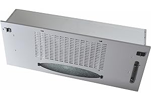 Fhuller Cappa Gruppo Incasso CP BASIC 60 K102R0188, Cappa Sottopensile 60 cm, MOTORE 263 m³/h, Comando Meccanico Slider LED 2.5W, Classe D, Finitura Grigia