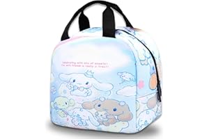 LUCLAY Cinna-morol Lunch Bag Kids Lunch Box Adults, Reusable Cartoon Insulated Lunch Bag Girls, Boys Lunch Bag - Small Foldable Waterproof Lunch Bags for Travel Picnic School Office Outdoor