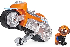Paw Patrol LA Pat' Patrouille - VEHICULE + Figurine Zuma Moto Pups - Moto avec Rétrofriction Et Figurine Amovible De Zuma 6060544 - Jouet Enfant 3 Ans et +