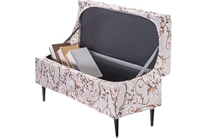 RTSFKFS Elasticizzato Copri Pouf Rettangolare Apribile, Copri Ottomano Pouf Rettangolare Contenitore Copri Pouf Poggiapiedi Copertura per Cassapanca Fodera Panca Pieghevole,Milky,bMedium ( Color : #6 , Size :