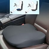 Booster Seat for Adults Car Seat Cushion Front Seat Cushion Black 45 x 45 cm Seat Wedge Cushion Orthopaedic Wedge Cushion with Zip & Non-Slip Cover for Car Office Chair Wheelchair