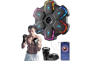 Prorobust Music Boxing Machine, Cloudlike Weiche Ziele, 10 Geschwindigkeit und 9 Modi mit Boxhandschuh, LED-Licht mit Smart Bluetooth für Erwachsene und Kinder Übung