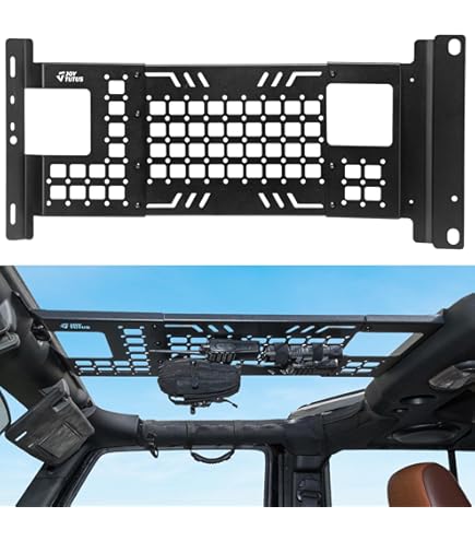 Linskip Hard Top Rear Window MOLLE Panels Compatible With Jeep Wrangler JK, Side Storage Racks For Jeep, Trunk Cargo Carrier Tool Organizer (Pair - View #9