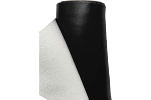 A-Express Faux Leather Fabric Leatherette Vinyl Waterproof Leathercloth Material Clothing Dressmaking Upholstery - 1 Metre 100cm x 140cm Black