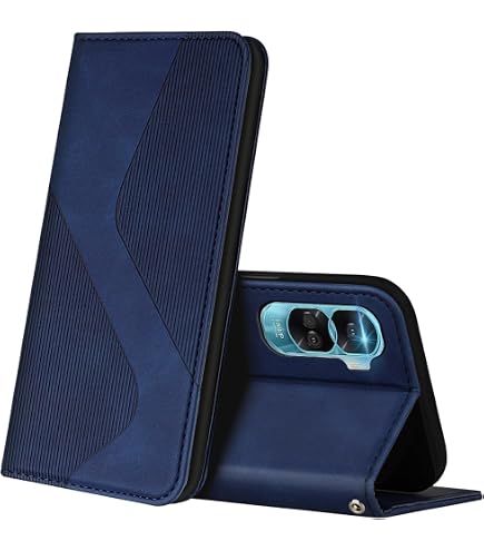 Verco Custodia A Libro Per Honor 90 Lite 5G, Cover In Similpelle Con Portafoglio, Slot Per Carte E Banconote, Chiusura Magnetica, Supporto Per Video, Nera - 3